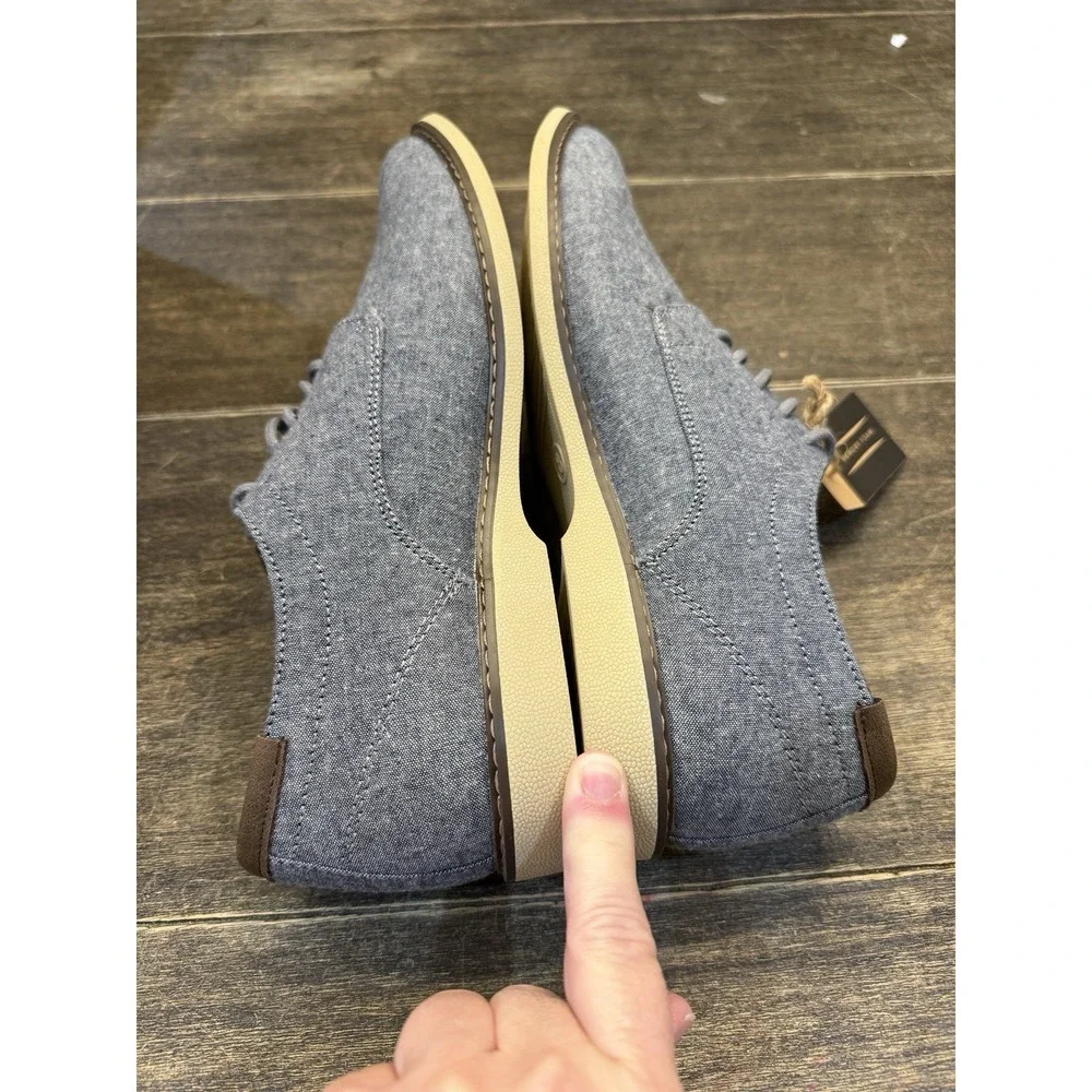 Crevo Buddy Cushioned Oxfords Mens Size‎ 8 New Chambray Blue Preppy